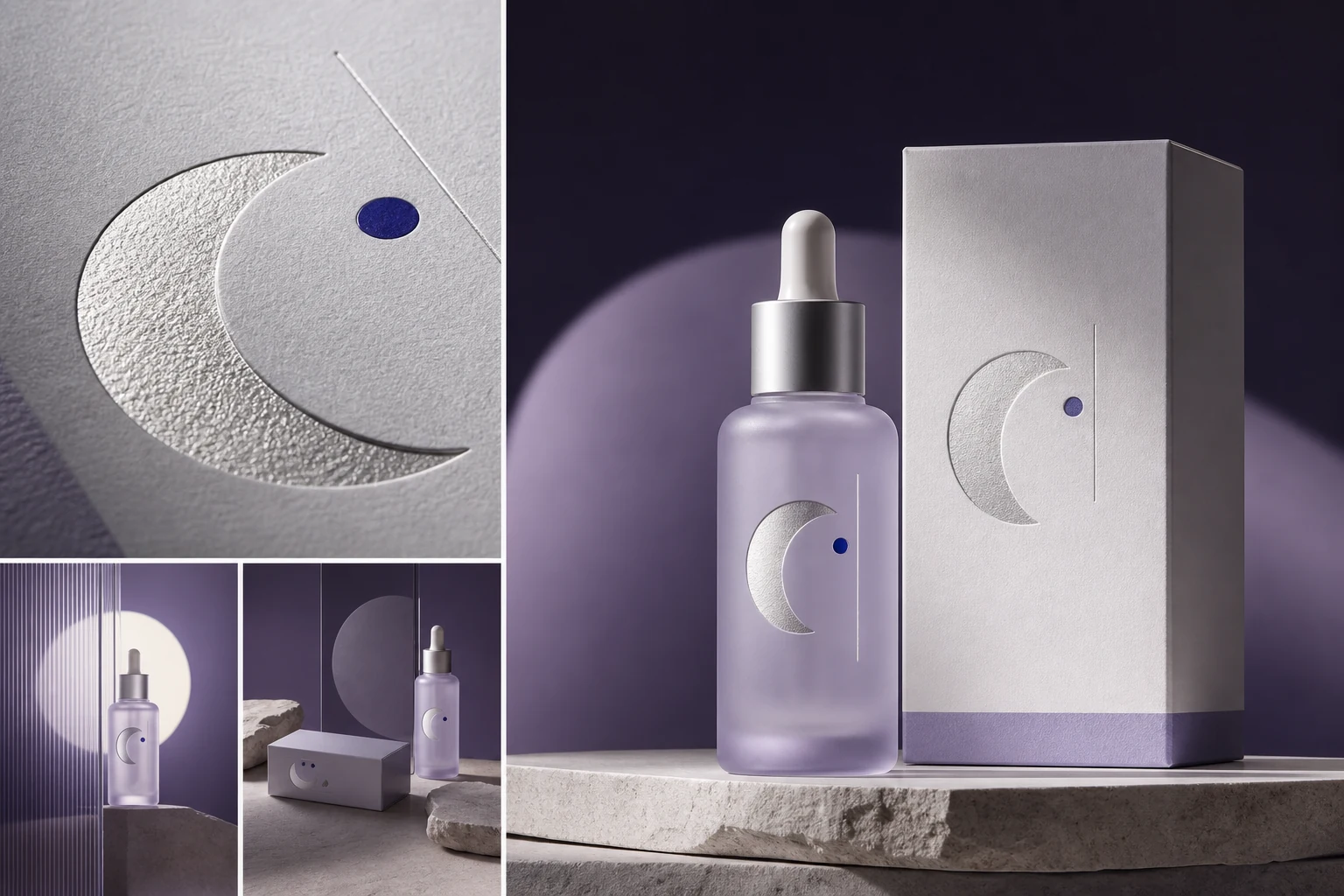 Koncept NOVA SKIN: serum, opakowanie i detale materialu